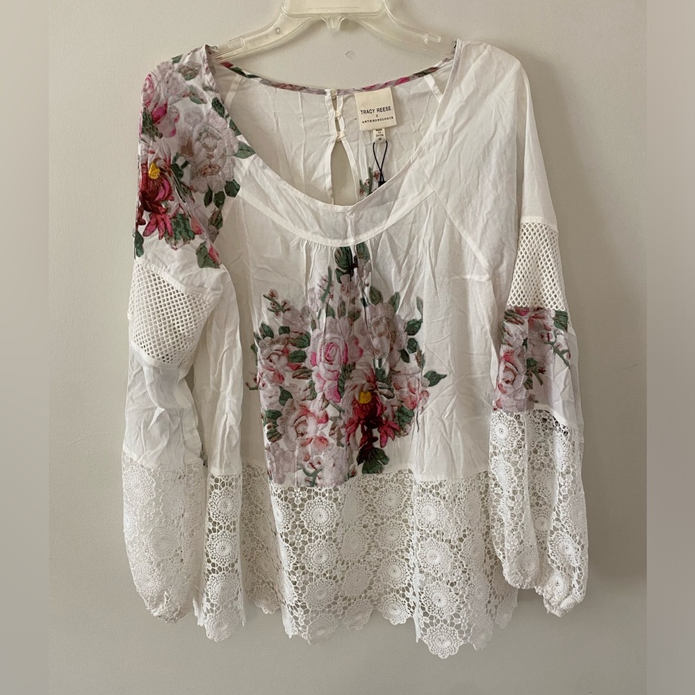 Anthropologie Tracey Reese NWT Floral blouse
